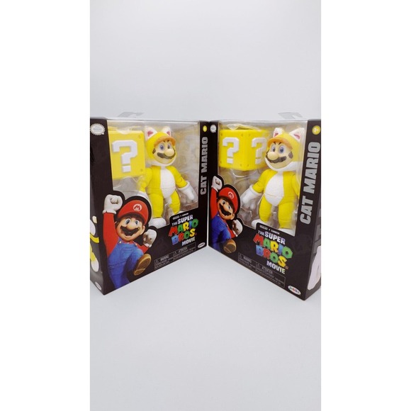 The Super Mario Bros. Movie 5-Inch Cat Mario Lot of 2 - Picture 1 of 2